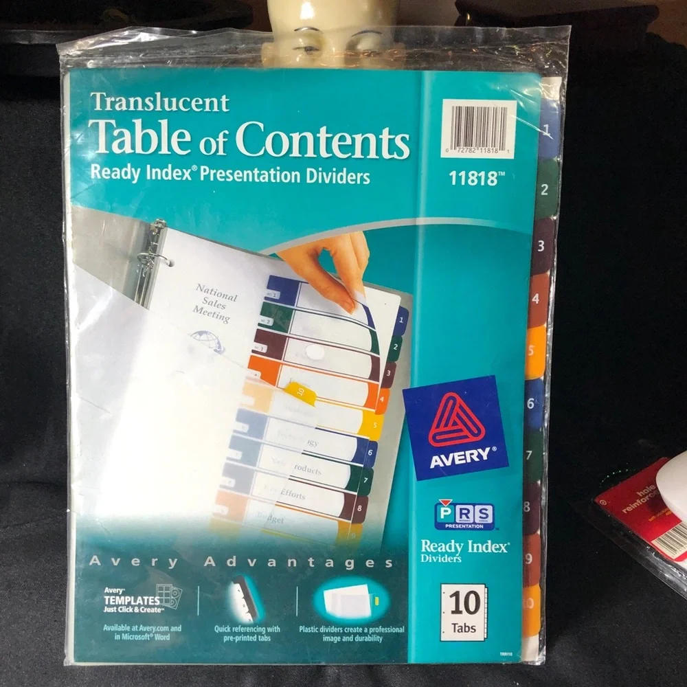 Avery Translucent Table of Contents Dividers - Multicolor